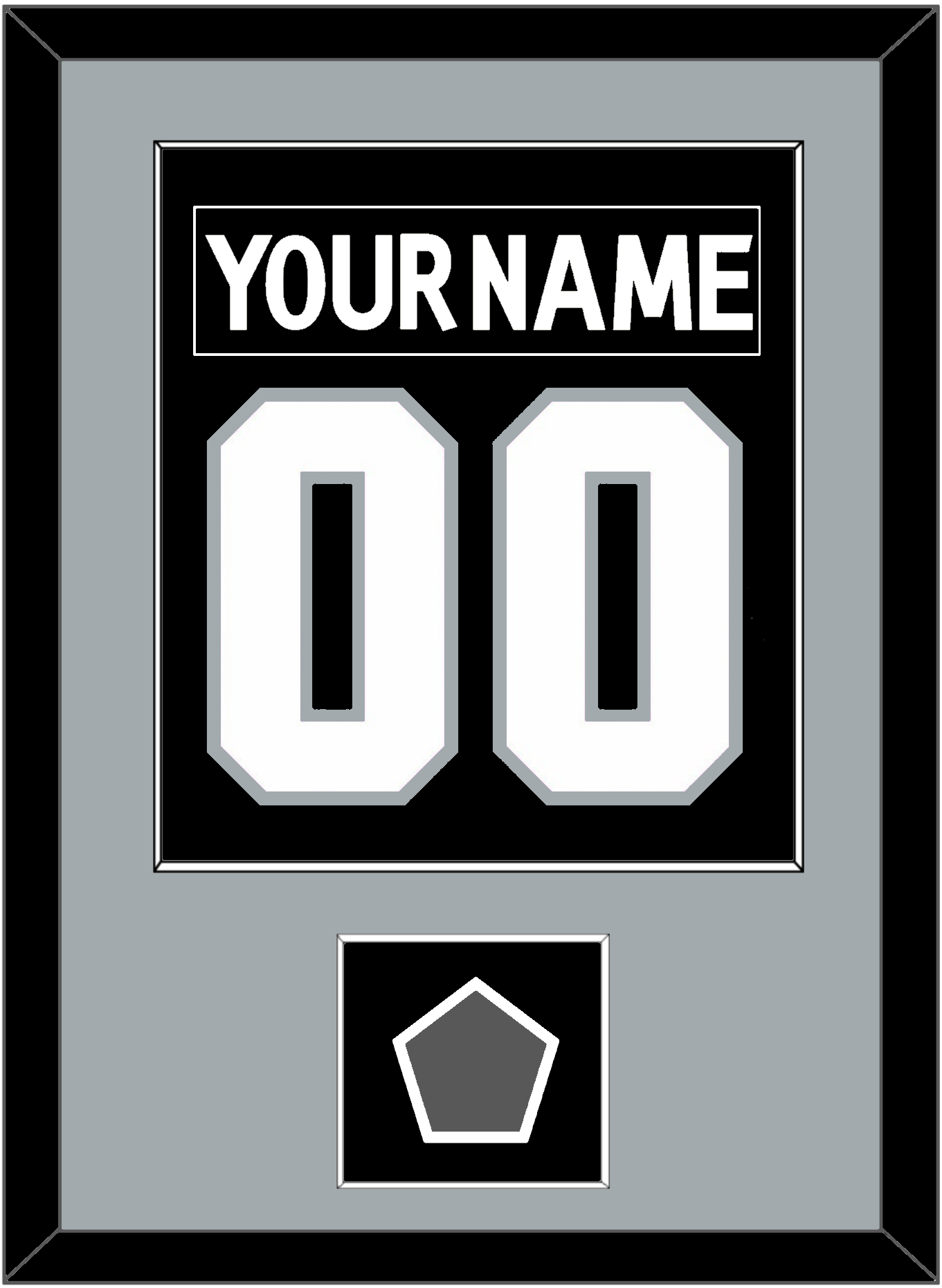 Los Angeles Nameplate & Number (Back) Combined With Stanley Cup Finals Patch - Home Black (2011-2017) - Essential Tier 2