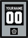Los Angeles Nameplate & Number (Back) Combined With Stanley Cup Finals Patch - Home Black (2011-2017) - Single Mat 2