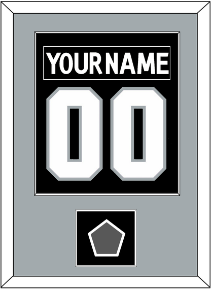 Los Angeles Nameplate & Number (Back) Combined With Stanley Cup Champions Patch - Home Black (2011-2017) - Essential Tier 2