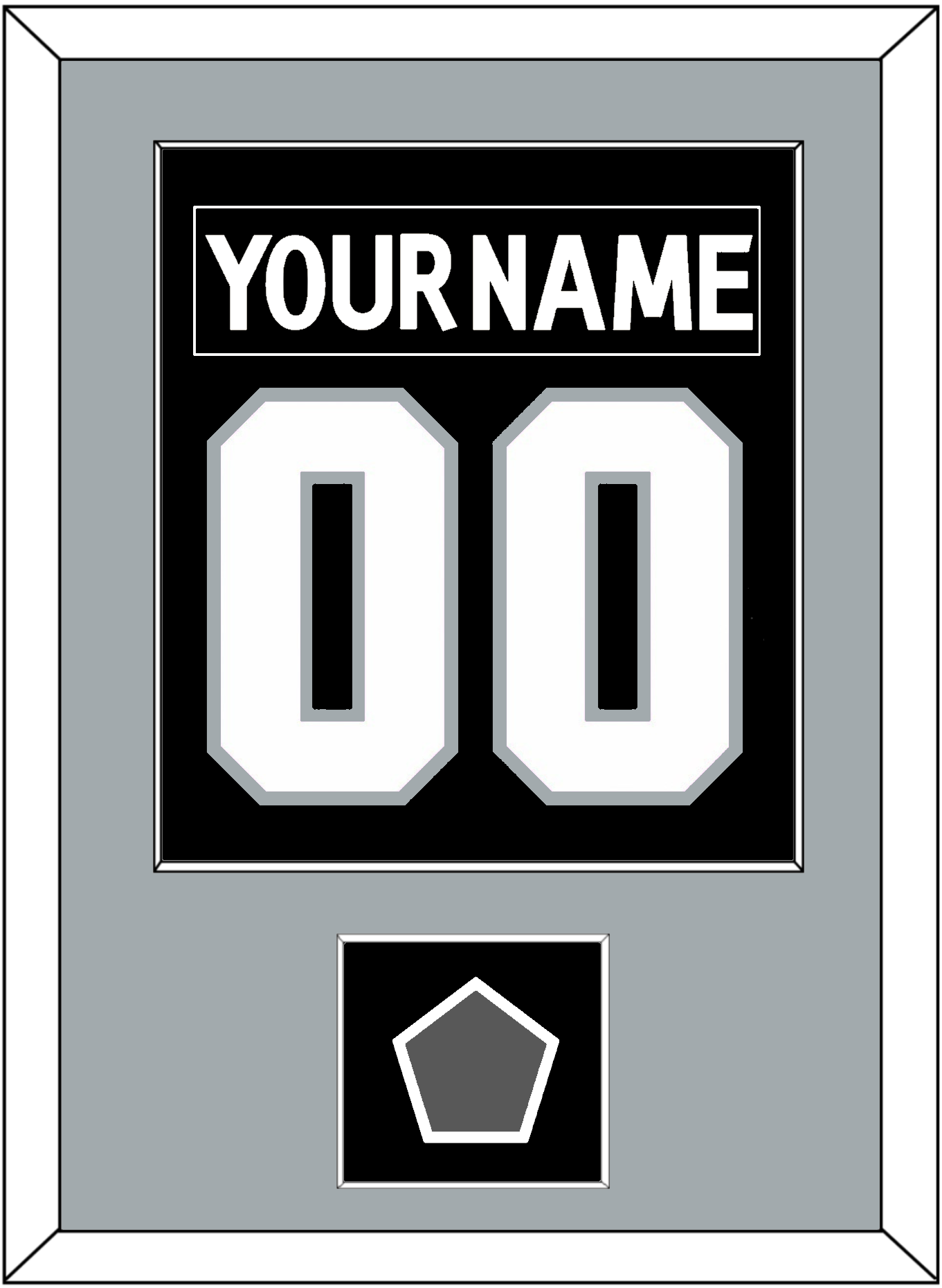 Los Angeles Nameplate & Number (Back) Combined With Stanley Cup Finals Patch - Home Black (2011-2017) - Essential Tier 2