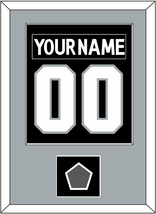 Los Angeles Nameplate & Number (Back) Combined With Stanley Cup Finals Patch - Home Black (2011-2017) - Essential Tier 2