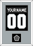 Los Angeles Nameplate & Number (Back) Combined With Stanley Cup Finals Patch - Home Black (2011-2017) - Single Mat 2