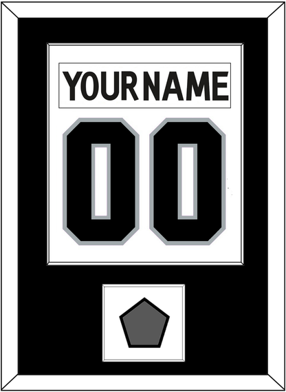 Los Angeles Nameplate & Number (Back) Combined With Stanley Cup Finals Patch - Road White (2011-2017) - Essential Tier 1