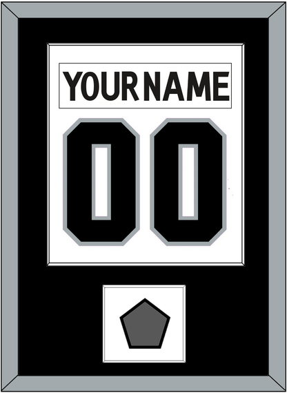 Los Angeles Nameplate & Number (Back) Combined With Stanley Cup Finals Patch - Road White (2011-2017) - Essential Tier 1
