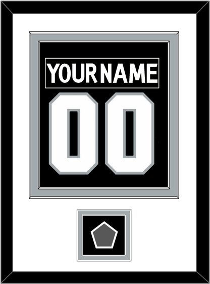 Los Angeles Nameplate & Number (Back) Combined With Stanley Cup Finals Patch - Home Black (2011-2017) - Signature Tier 1