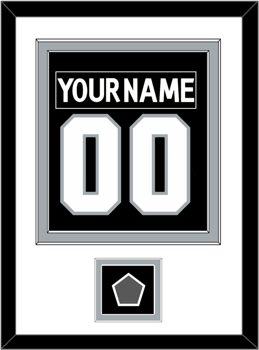 Los Angeles Nameplate & Number (Back) Combined With Stanley Cup Finals Patch - Home Black (2011-2017) - Signature Tier 1