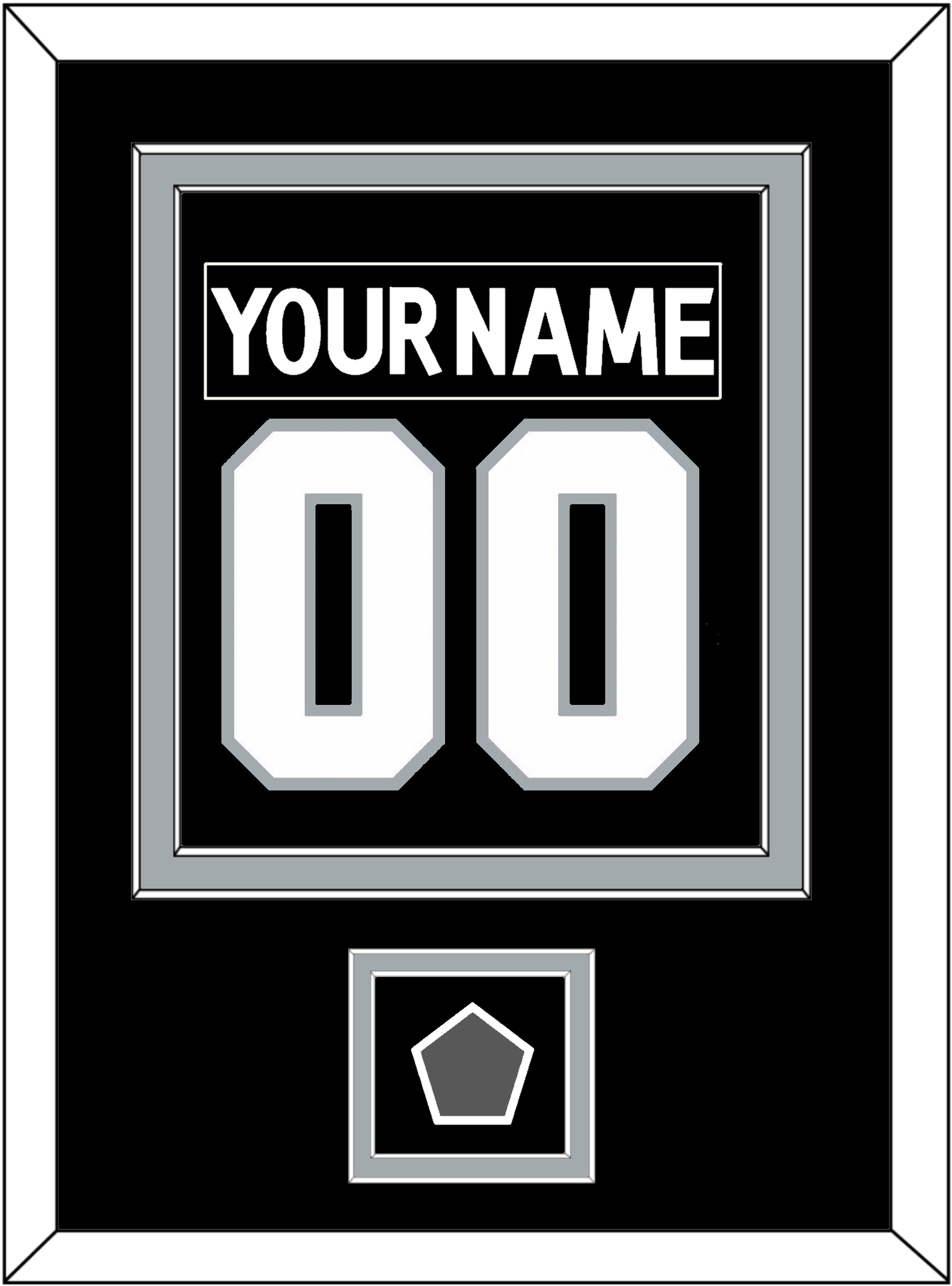 Los Angeles Nameplate & Number (Back) Combined With Stanley Cup Champions Patch - Home Black (2011-2017) - Signature Tier 2