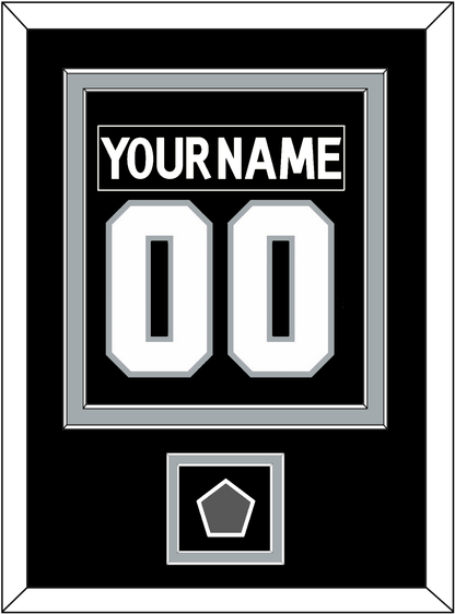 Los Angeles Nameplate & Number (Back) Combined With Stanley Cup Finals Patch - Home Black (2011-2017) - Signature Tier 2