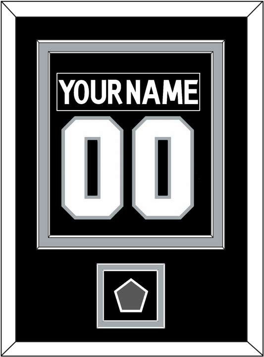 Los Angeles Nameplate & Number (Back) Combined With Stanley Cup Finals Patch - Home Black (2011-2017) - Signature Tier 2