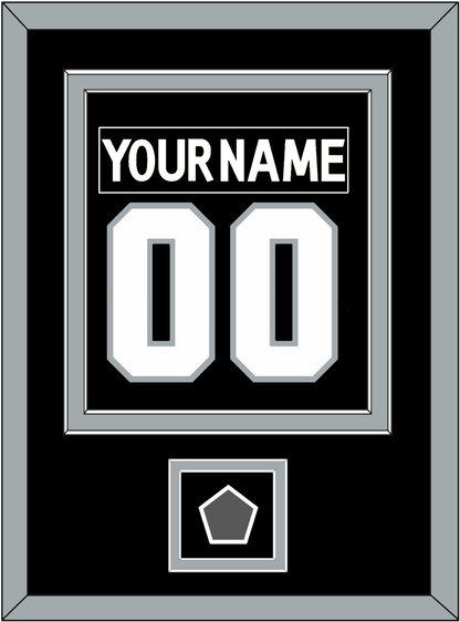 Los Angeles Nameplate & Number (Back) Combined With Stanley Cup Champions Patch - Home Black (2011-2017) - Signature Tier 2