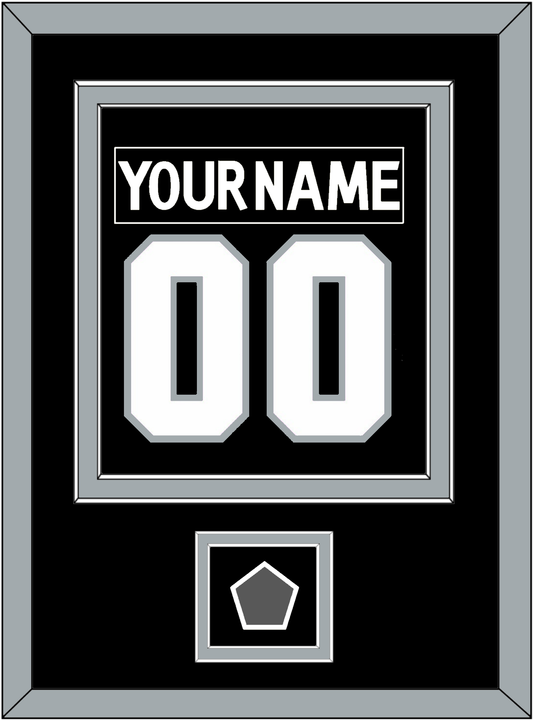 Los Angeles Nameplate & Number (Back) Combined With Stanley Cup Champions Patch - Home Black (2011-2017) - Signature Tier 2
