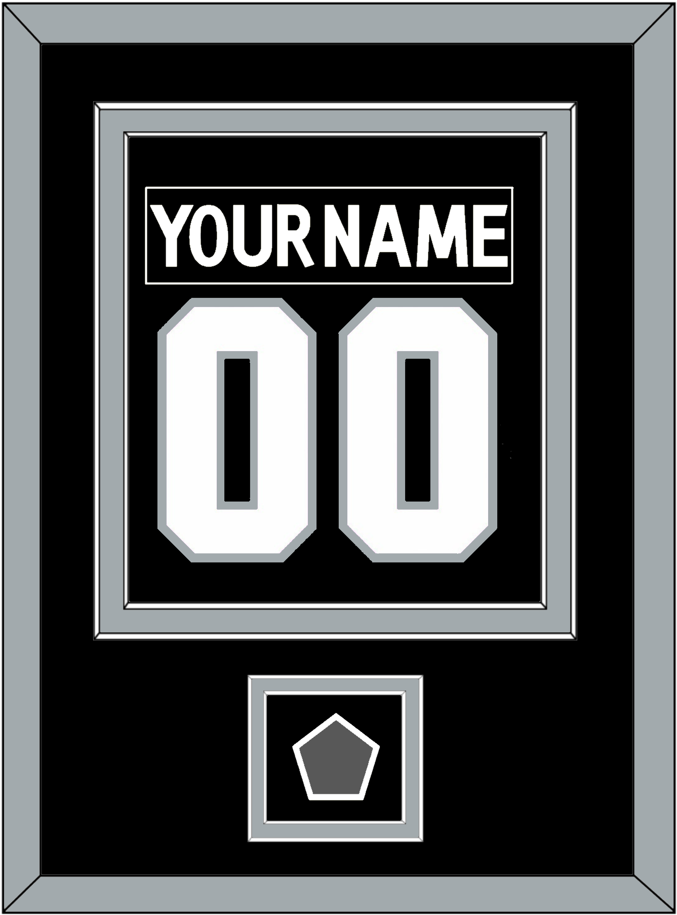 Los Angeles Nameplate & Number (Back) Combined With Stanley Cup Finals Patch - Home Black (2011-2017) - Signature Tier 2