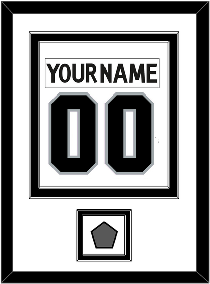 Los Angeles Nameplate & Number (Back) Combined With Stanley Cup Champions Patch - Road White (2011-2017) - Signature Tier 2