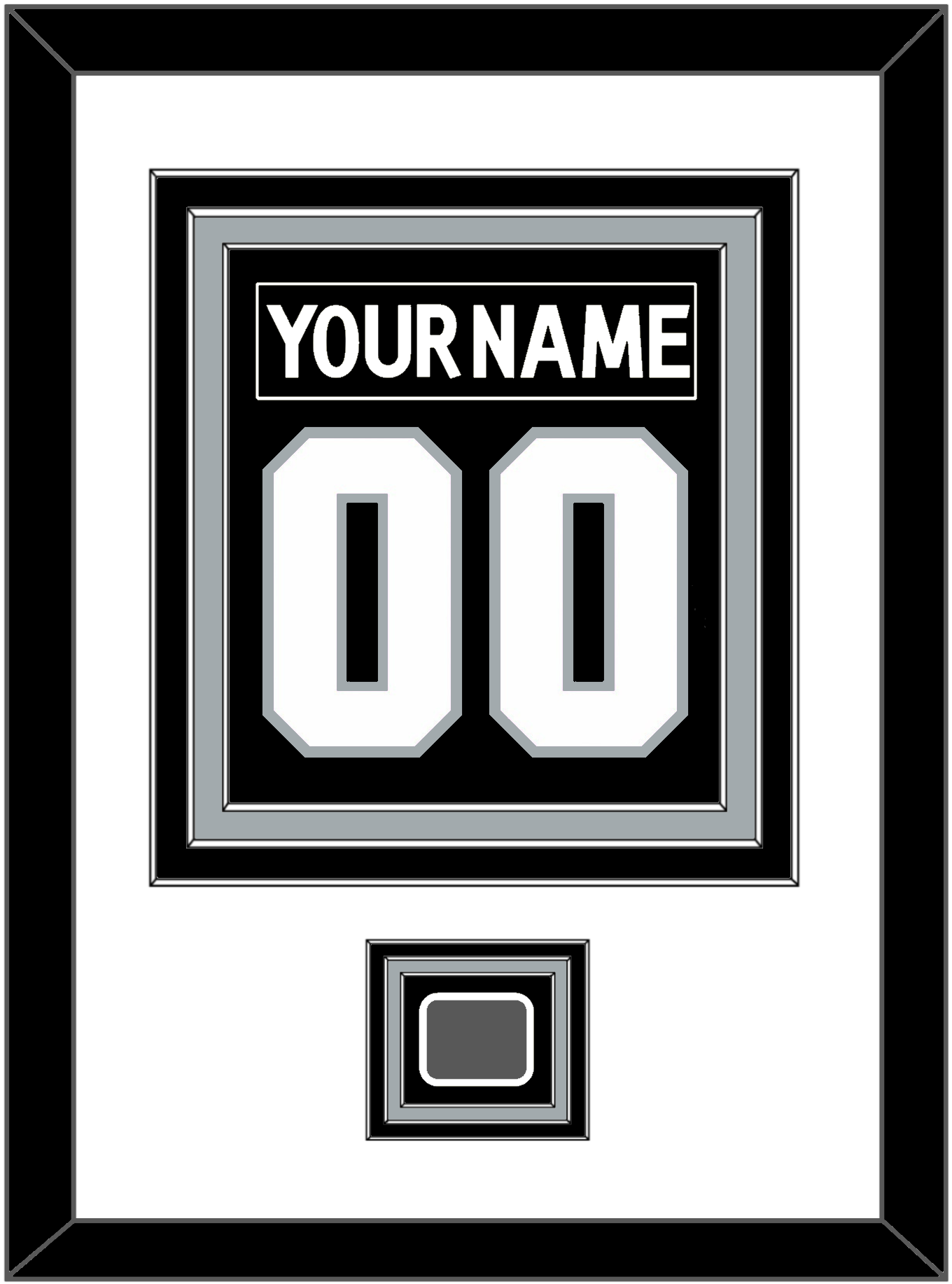 Los Angeles Nameplate & Number (Back) Combined With Stanley Cup Finals Patch - Home Black (2011-2017) - Premier Tier 1