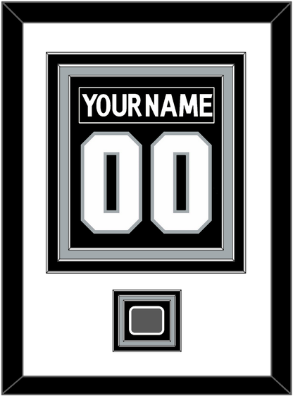 Los Angeles Nameplate & Number (Back) Combined With Stanley Cup Finals Patch - Home Black (2011-2017) - Premier Tier 1