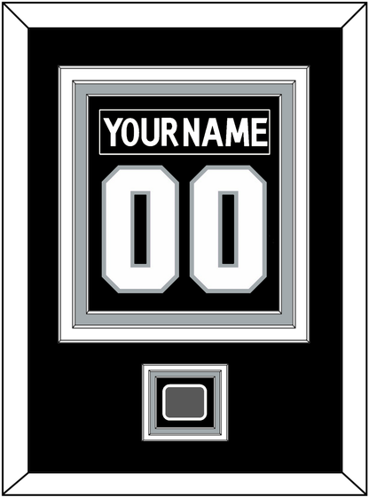 Los Angeles Nameplate & Number (Back) Combined With Stanley Cup Champions Patch - Home Black (2011-2017) - Premier Tier 2