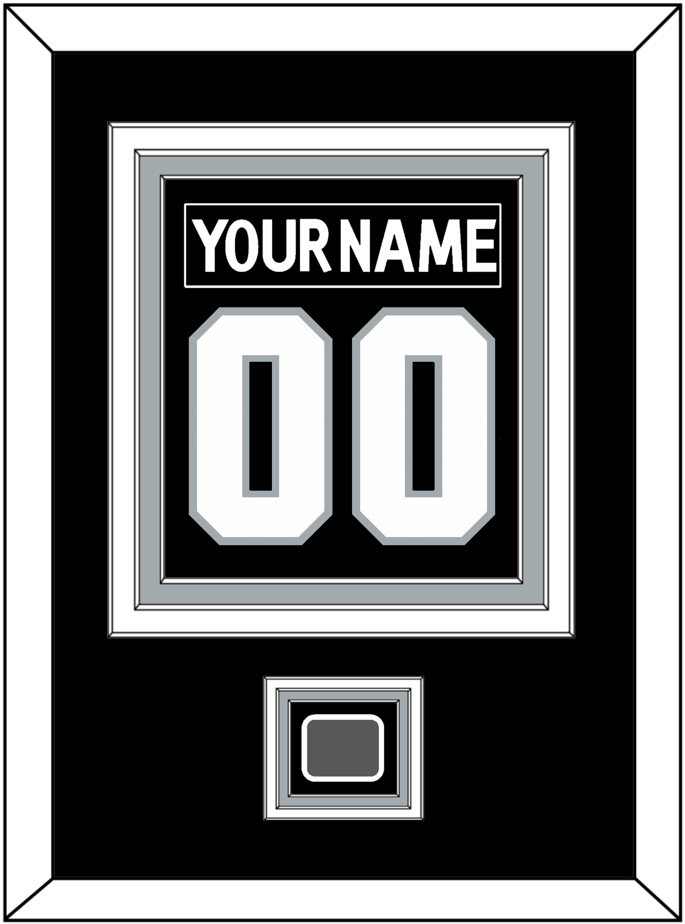 Los Angeles Nameplate & Number (Back) Combined With Stanley Cup Finals Patch - Home Black (2011-2017) - Premier Tier 2