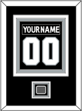 Los Angeles Nameplate & Number (Back) Combined With Stanley Cup Finals Patch - Home Black (2011-2017) - Triple Mat 2