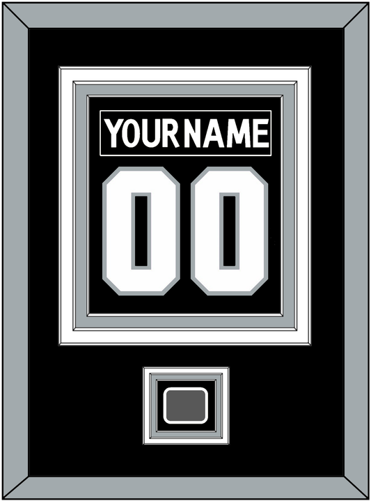 Los Angeles Nameplate & Number (Back) Combined With Stanley Cup Champions Patch - Home Black (2011-2017) - Premier Tier 2