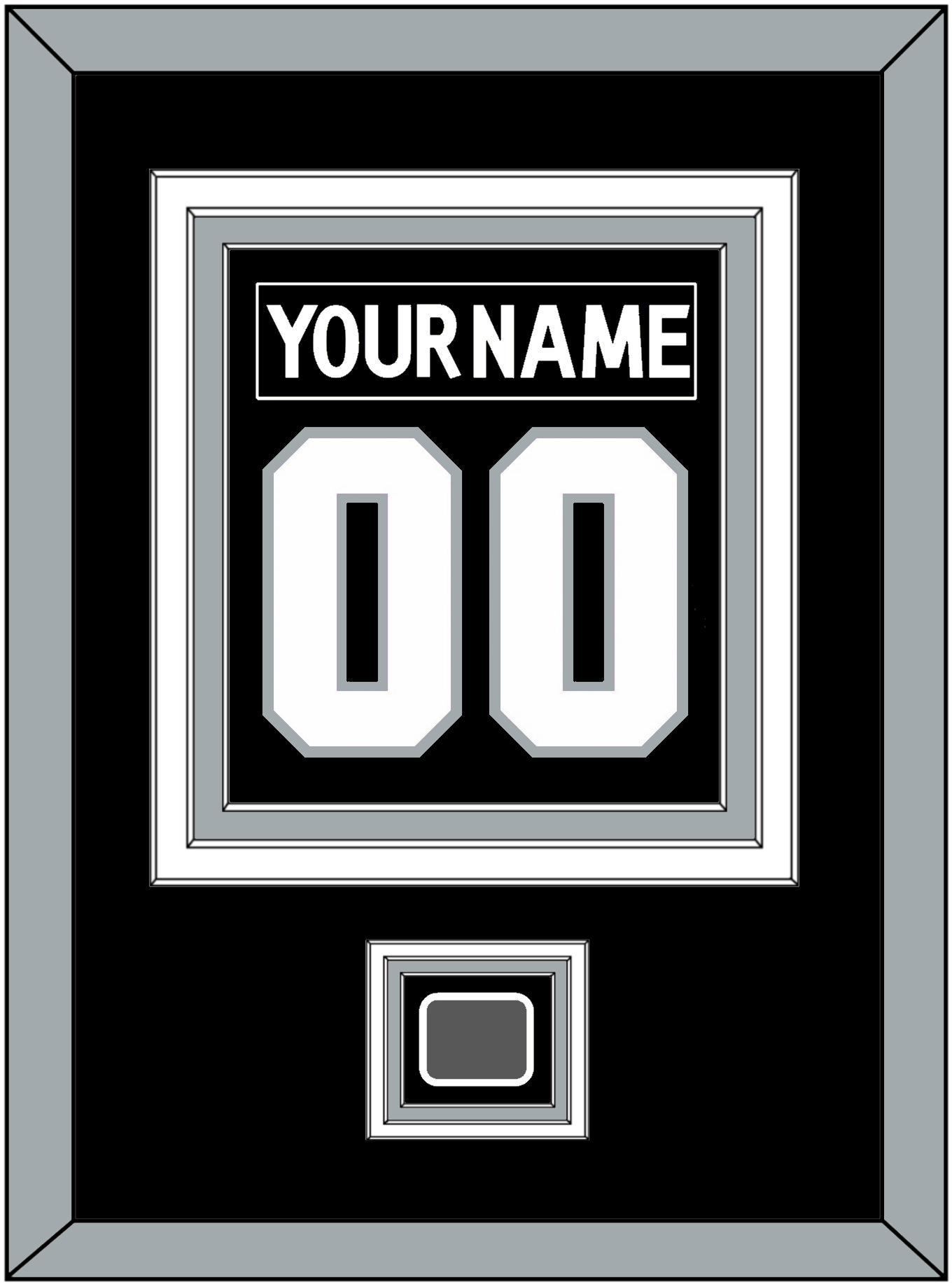 Los Angeles Nameplate & Number (Back) Combined With Stanley Cup Finals Patch - Home Black (2011-2017) - Premier Tier 2