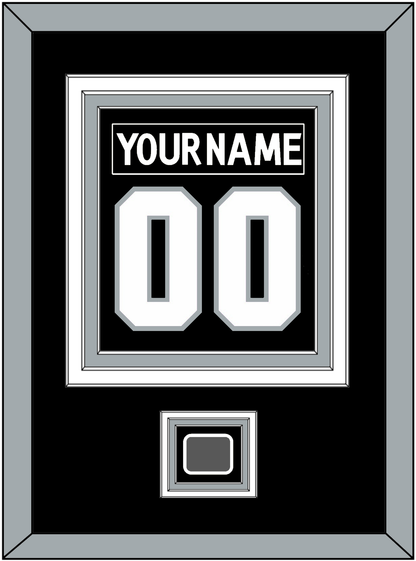 Los Angeles Nameplate & Number (Back) Combined With Stanley Cup Finals Patch - Home Black (2011-2017) - Premier Tier 2