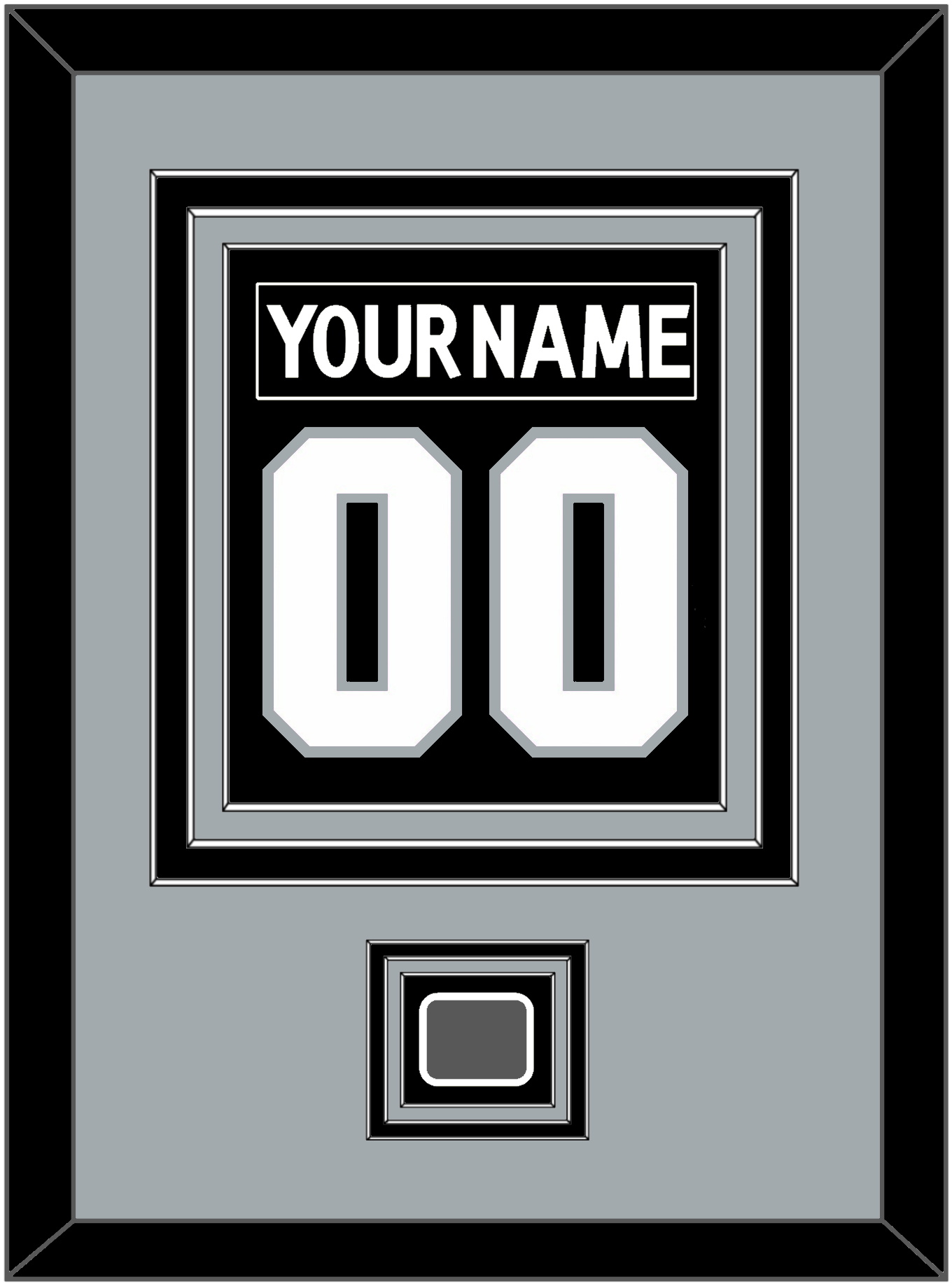 Los Angeles Nameplate & Number (Back) Combined With Stanley Cup Finals Patch - Home Black (2011-2017) - Premier Tier 3