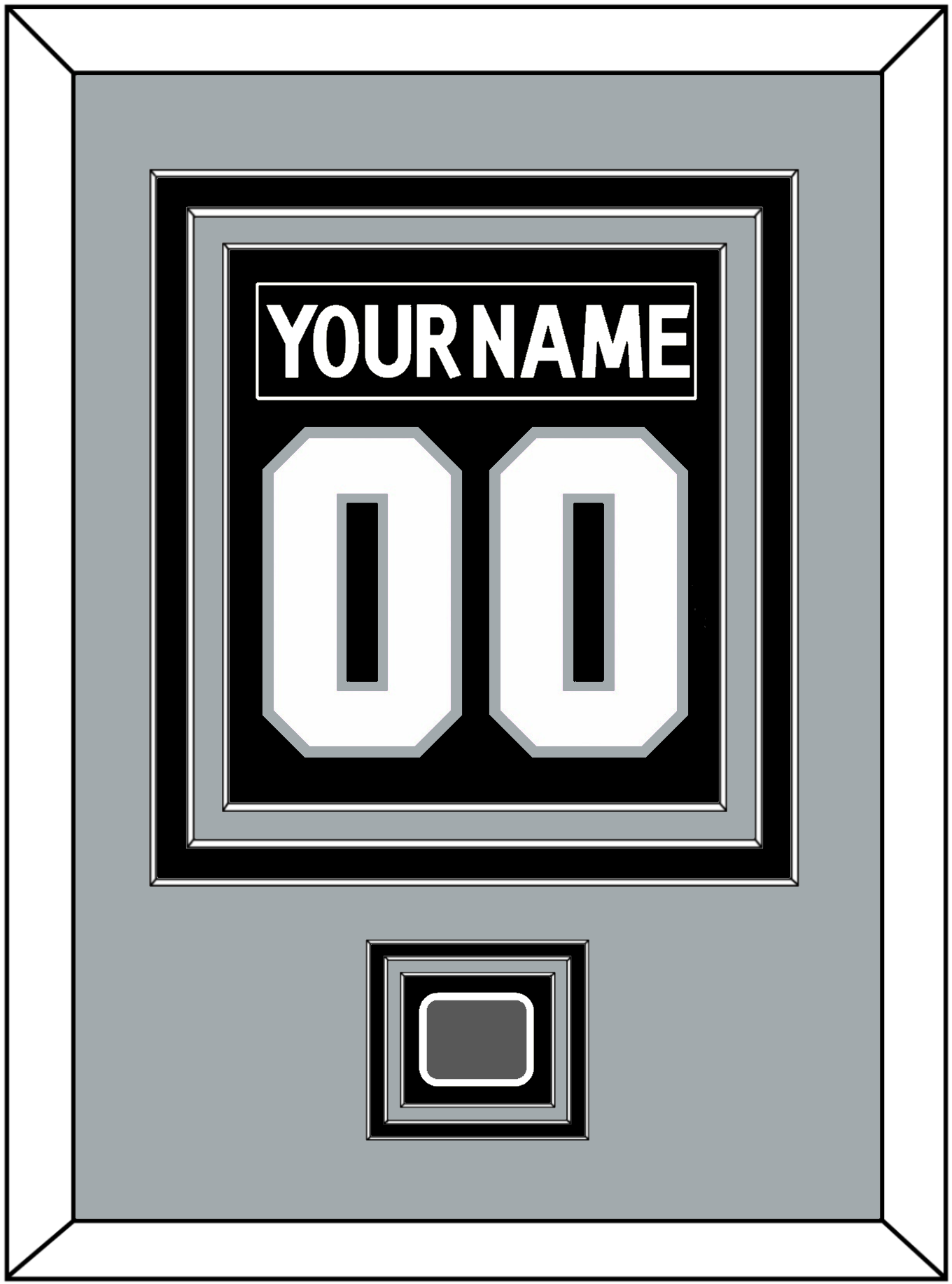 Los Angeles Nameplate & Number (Back) Combined With Stanley Cup Champions Patch - Home Black (2011-2017) - Premier Tier 3