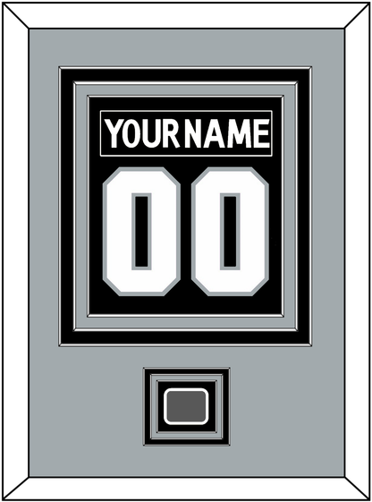 Los Angeles Nameplate & Number (Back) Combined With Stanley Cup Champions Patch - Home Black (2011-2017) - Premier Tier 3