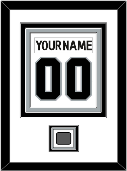 Los Angeles Nameplate & Number (Back) Combined With Stanley Cup Finals Patch - Road White (2011-2017) - Premier Tier 1