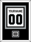 Los Angeles Nameplate & Number (Back) Combined With Stanley Cup Finals Patch - Road White (2011-2017) - Triple Mat 2
