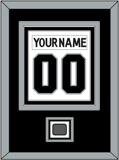 Los Angeles Nameplate & Number (Back) Combined With Stanley Cup Finals Patch - Road White (2011-2017) - Premier Tier 2