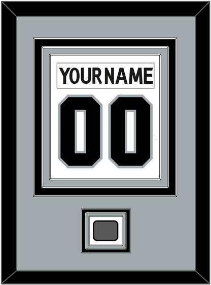 Los Angeles Nameplate & Number (Back) Combined With Stanley Cup Champions Patch - Road White (2011-2017) - Premier Tier 3