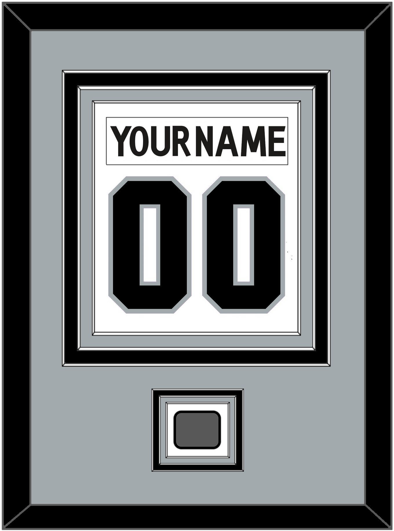 Los Angeles Nameplate & Number (Back) Combined With Stanley Cup Finals Patch - Road White (2011-2017) - Premier Tier 3