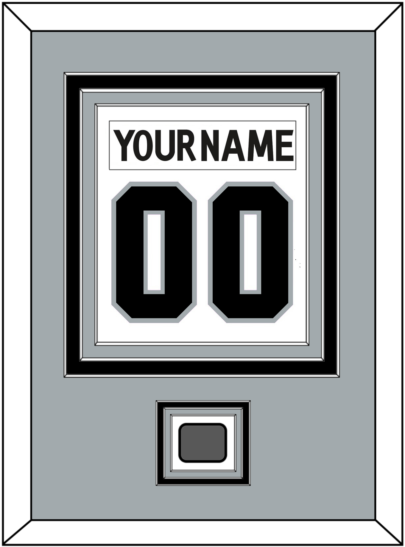 Los Angeles Nameplate & Number (Back) Combined With Stanley Cup Champions Patch - Road White (2011-2017) - Premier Tier 3