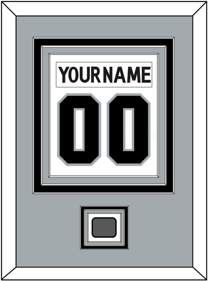 Los Angeles Nameplate & Number (Back) Combined With Stanley Cup Champions Patch - Road White (2011-2017) - Premier Tier 3