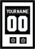 Los Angeles Nameplate & Number (Back) Combined With 2 Stanley Cup Champions Patches - Home Black (2011-2017) - Single Mat 1