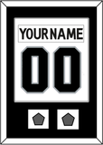 Los Angeles Nameplate & Number (Back) Combined With 2 Stanley Cup Finals Patches - Road White (2011-2017) - Single Mat 1