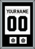 Los Angeles Nameplate & Number (Back) Combined With 2 Stanley Cup Finals Patches - Road White (2011-2017) - Single Mat 1