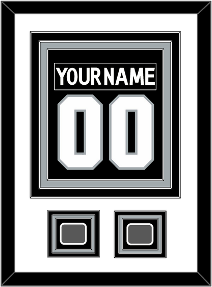 Los Angeles Nameplate & Number (Back) Combined With 2 Stanley Cup Champions Patches - Home Black (2011-2017) - Premier Tier 1