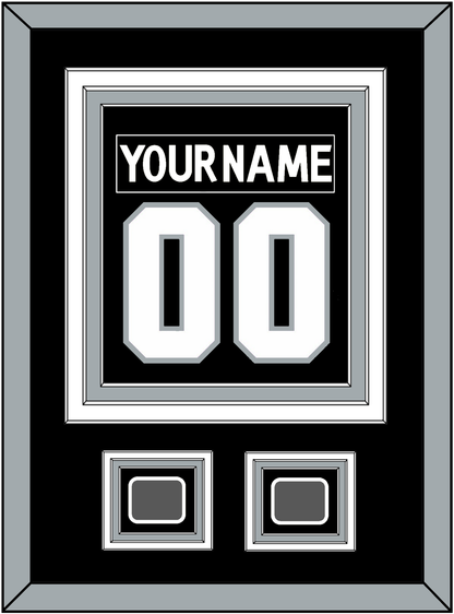 Los Angeles Nameplate & Number (Back) Combined With 2 Stanley Cup Champions Patches - Home Black (2011-2017) - Premier Tier 2