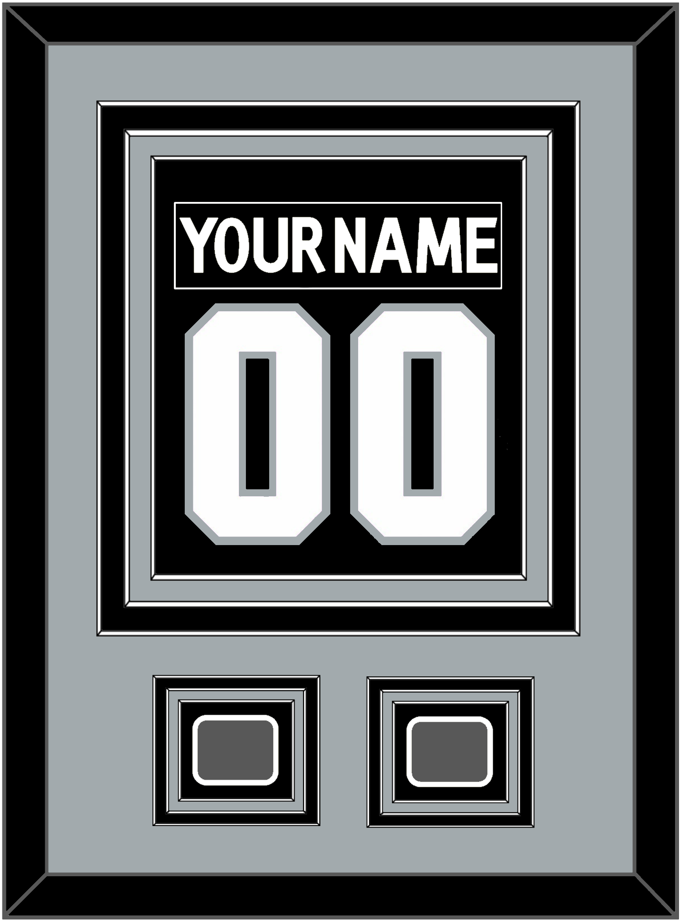 Los Angeles Nameplate & Number (Back) Combined With 2 Stanley Cup Champions Patches - Home Black (2011-2017) - Premier Tier 3