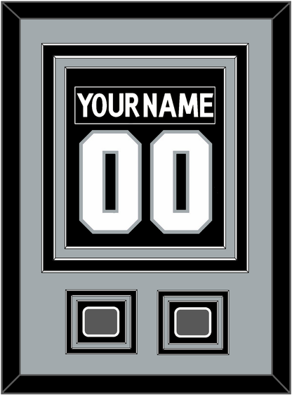 Los Angeles Nameplate & Number (Back) Combined With 2 Stanley Cup Champions Patches - Home Black (2011-2017) - Premier Tier 3