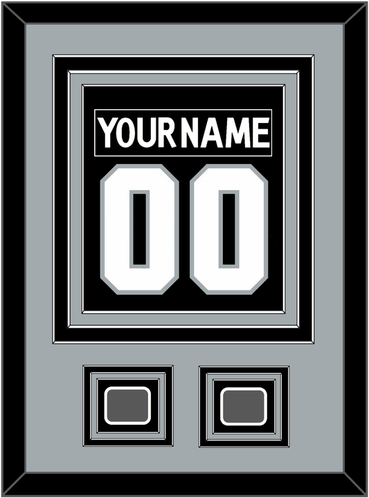 Los Angeles Nameplate & Number (Back) Combined With 2 Stanley Cup Champions Patches - Home Black (2011-2017) - Premier Tier 3