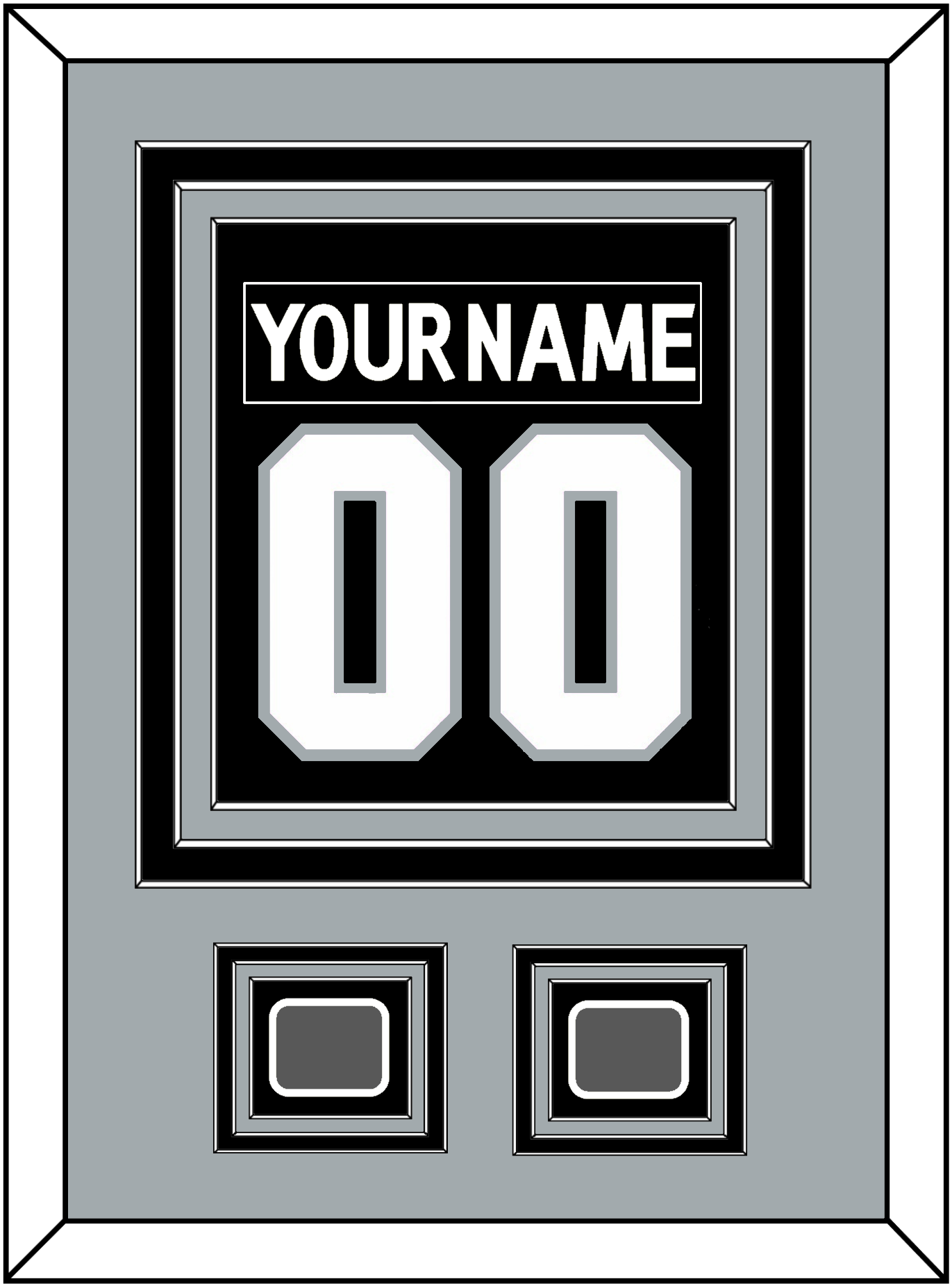 Los Angeles Nameplate & Number (Back) Combined With 2 Stanley Cup Champions Patches - Home Black (2011-2017) - Premier Tier 3