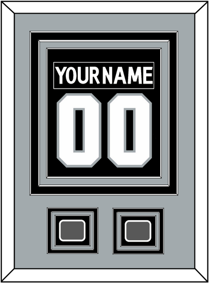 Los Angeles Nameplate & Number (Back) Combined With 2 Stanley Cup Finals Patches - Home Black (2011-2017) - Premier Tier 3