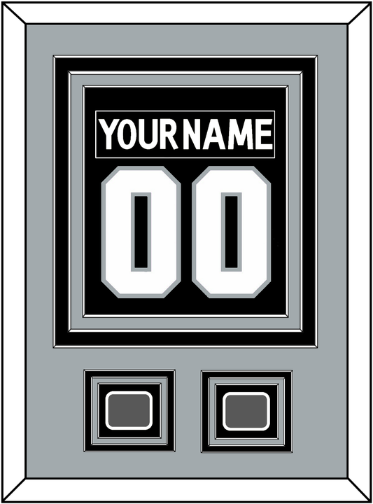 Los Angeles Nameplate & Number (Back) Combined With 2 Stanley Cup Finals Patches - Home Black (2011-2017) - Premier Tier 3
