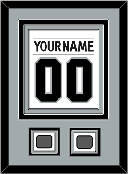 Los Angeles Nameplate & Number (Back) Combined With 2 Stanley Cup Champions Patches - Road White (2011-2017) - Premier Tier 3