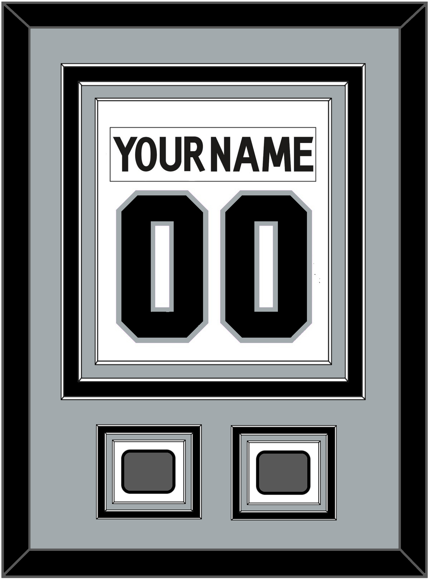Los Angeles Nameplate & Number (Back) Combined With 2 Stanley Cup Finals Patches - Road White (2011-2017) - Premier Tier 3