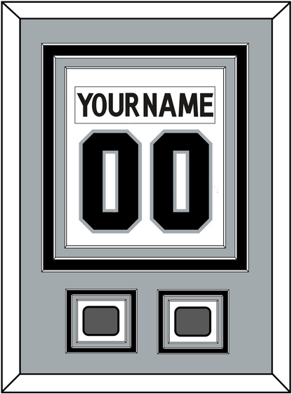 Los Angeles Nameplate & Number (Back) Combined With 2 Stanley Cup Champions Patches - Road White (2011-2017) - Premier Tier 3