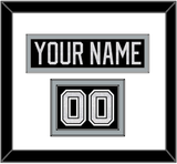 Los Angeles Nameplate & Number (Shoulder) - Home Black - Double Mat 1